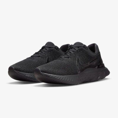 Nike React Infinity Run FK 3 Sneaker DH5392 005 Triple Black Größe UK 11,5 EU 47