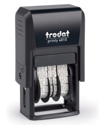 Trodat 4810 Printy Dater 5/32'' - Self-inking Date Stamp - 2025-2036 - BLACK INK