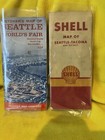 2 Vintage Road Maps 1950’s Shell Seattle/Tacoma And 1965 Seattle Worlds Fair — photo 1