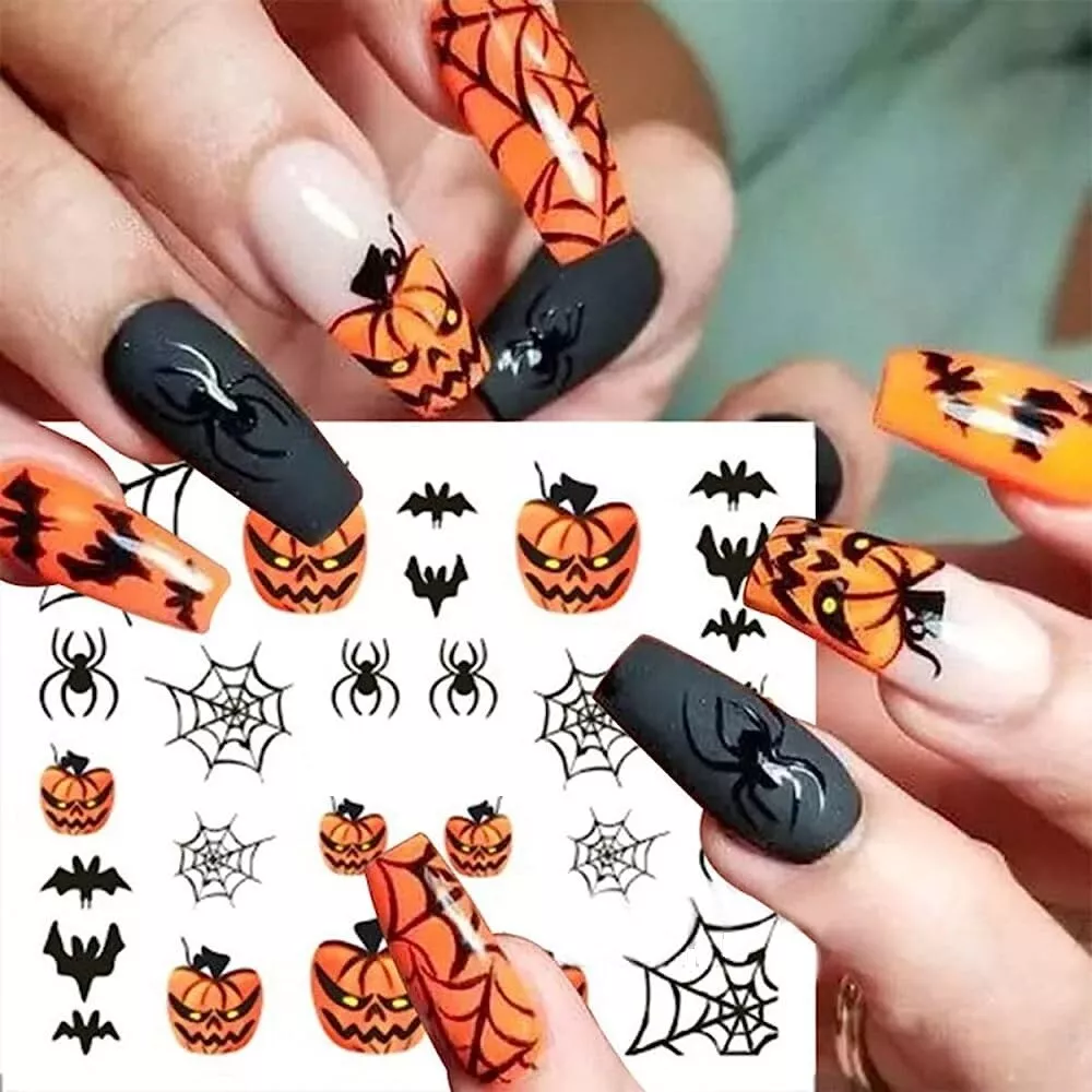 3 Sheets Nail Art Water Slide Decals Transfer Stickers (Halloween Them –  Beaute Galleria