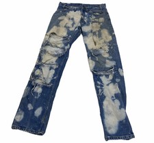 Vintage Levis Strauss Orange Tab Distressed Bleached Jeans Sz 30x31 USA