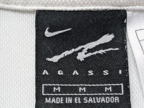 Vintage Nike Shirt Adult Large White Agassi Challenge Court Zip Tennis Mens - Picture 3 of 14