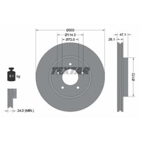 Textar 2X Bremsscheibe Vorne Ø303 Mm InnenbelüFtet FüR Ford Maverick Mazda