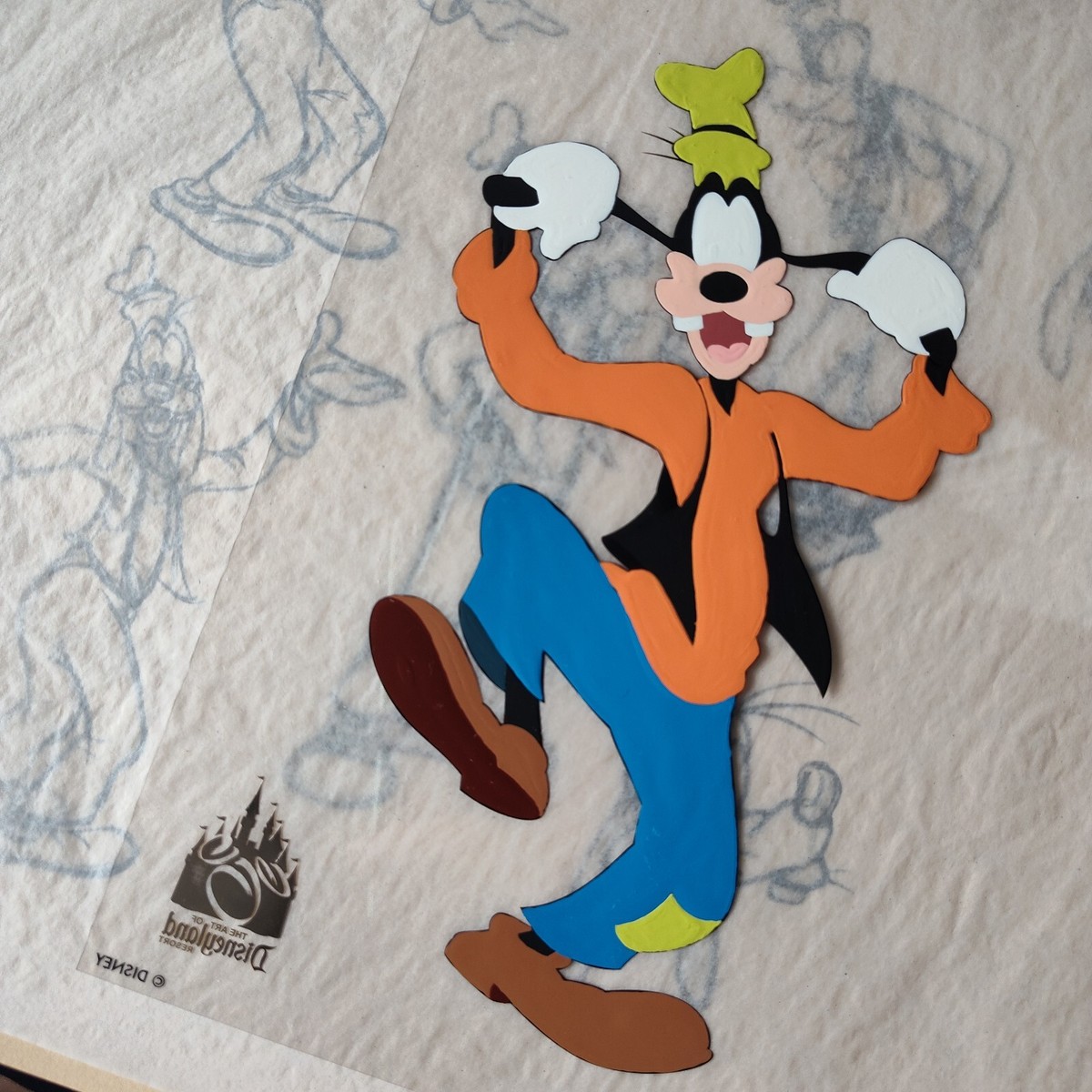 ART OF DISNEY HAND PAINTED ANIMATION GALLERY CEL GOOFY CONCEPT ART