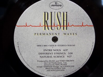 RUSH 'permanent waves' '80 mercury / nm | eBay