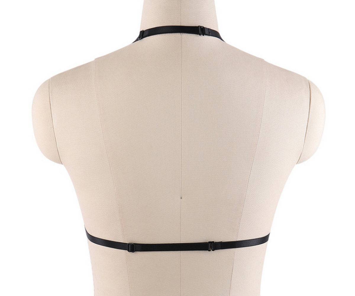 Soutien-Gorge Ouvert et Collier HARNESS COUTURE Noir Soutien-Gorge Ouvert et Collier HARNESS COUTURE Noir