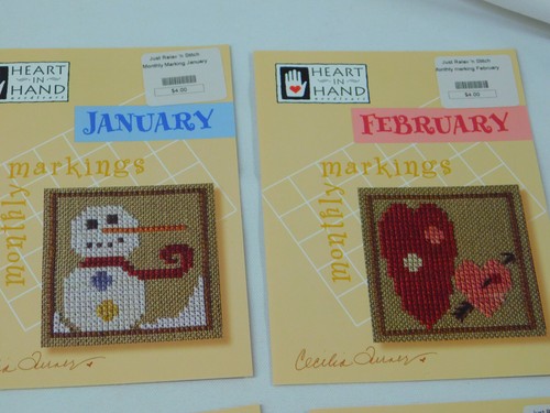 Heart In Hand MONTHLY MARKINGS COMPLETE 12 Months & Border Patterns Cross Stitch - Picture 4 of 11