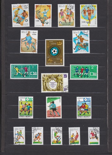 18 internationale Fussball - Motiv Marken, Gestempelt, siehe Scan -2-