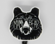 Mama Bear Sunglasses Badge Reel ID Holder Nurse Vet RT OT Doctor Teacher Tech