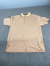 Callaway Shirt Medium Orange Adult Mens Striped Golf Collection