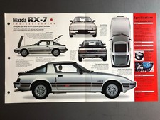 1978 - 1985 Mazda RX-7 Coupe Poster, Spec Sheet, Folder, Brochure - RARE Awesome