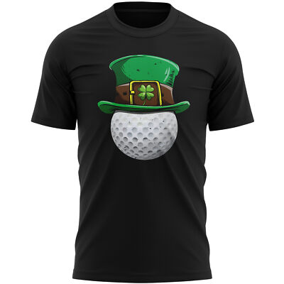St Paddys Day T-Shirt Herren Kobold Golfball Geschenk Ihn Kneipentour Kostüm