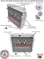 Super Champion 3 Row All Aluminum Radiator For 1965 1966 Dodge Dart V8 Engine