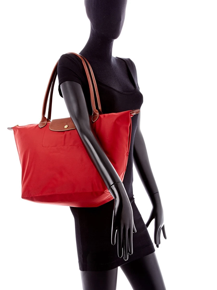 Longchamp Ladies le pliage shoulder tote bag Medium Red