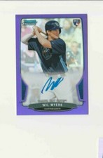 Wil Myers 2013 Bowman Chrome Purple Refractor Auto #4/10 Padres see pics
