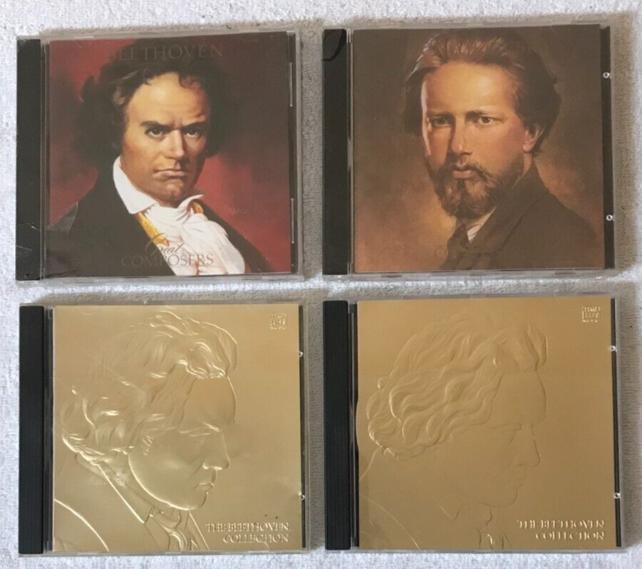 Lot 4 TIME LIFE Classical Music CD's, The Beethoven Collection, 2 NEW