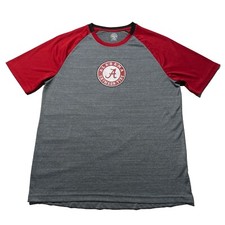 Alabama Crimson Tide T-Shirt Mens Large Red Gray College Sport Baseball Football