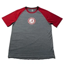 Alabama Crimson Tide T-Shirt Mens Large Red Gray College Sport Baseball Football
