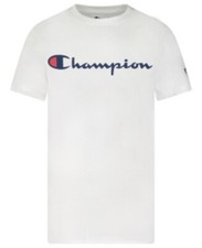 CHAMPION Little Boys Short Sleeve Signature T-shirt White Size 5