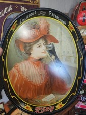 Coca-Cola Tray Reproduction 1908 Calendar Lady Soda Collectible Black Yellow Red