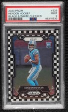 2023 Panini Prizm Rookies Black & White Checker Hendon Hooker PSA 9 MINT uk2
