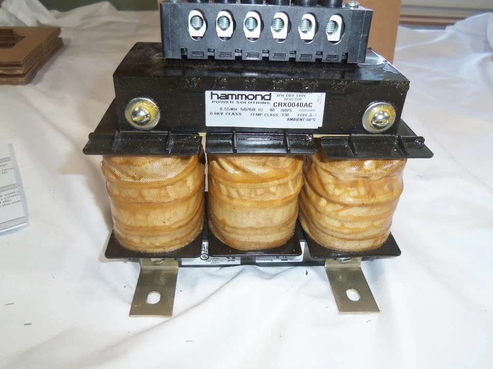NEW HAMMOND CRX0040AC LINE REACTOR 0.55mh amps40 hz;50/60 CORE AND COIL #57 - Изображение 4 из 4