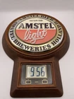 Vintage Amstel Light Sign & Wall Clock Digital Holland Imported Beer Man Cave