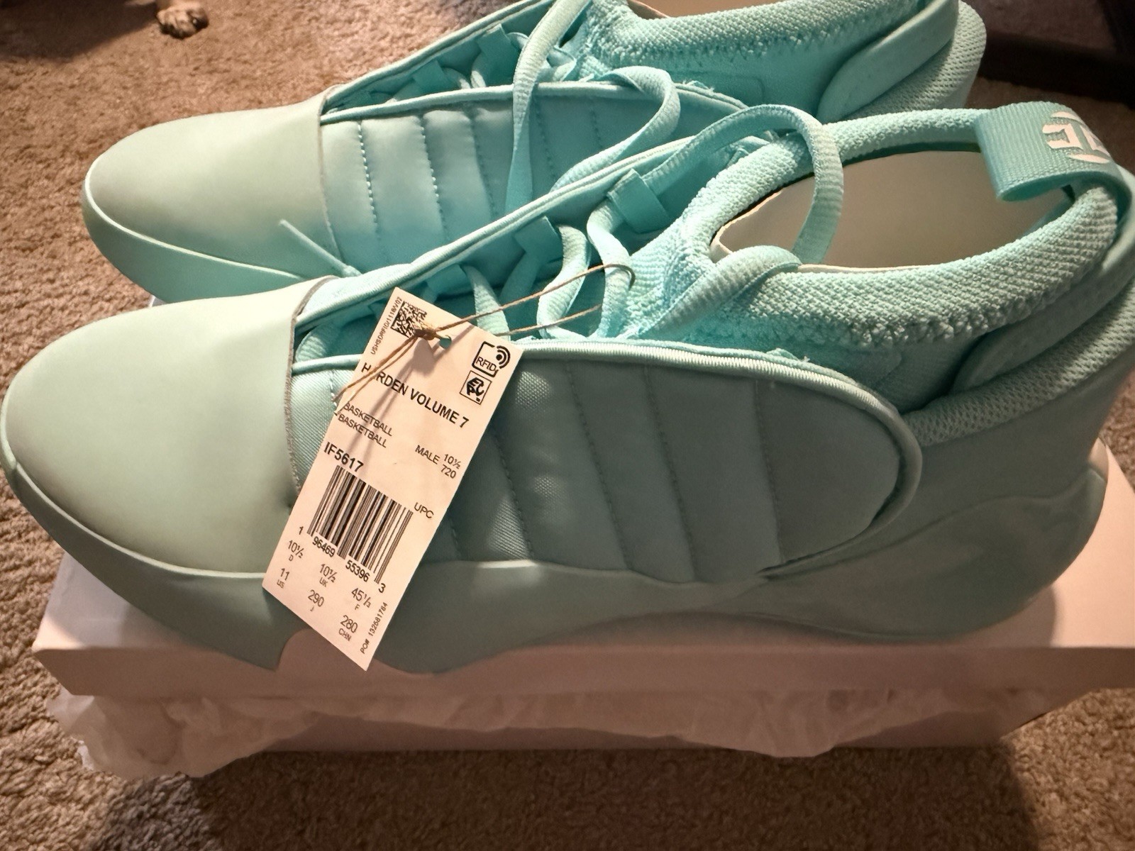 Adidas Harden Vol 7 Mens Size 11 Turquoise Blue image 5