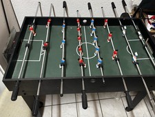 Multifunktionstisch Kicker mit Mini-Billard & Shuffleboard, Hohlstange, gr&uuml;n