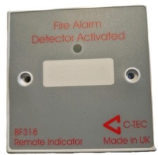 C-TEC BF318 REMOTE LED INDICATOR SINGLE GANG PLATE FIRE ALARM SYSTEM ACTIVATED
