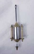 Antique French Baroque/Empire Regulator Wall Clock Brass Weight Pendulum