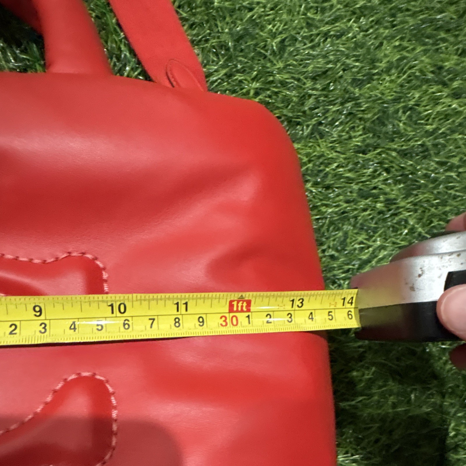 COACH Pillow purse Red Logo Satchel Top Handle Bag, Zip Closure, image 10
