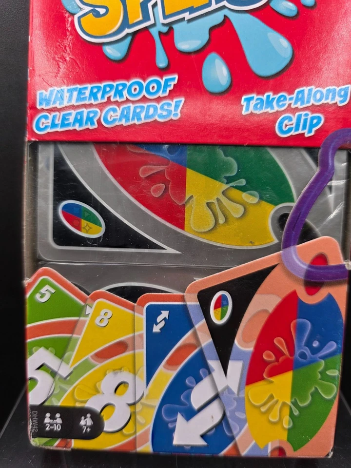 UNO Splash Waterproof Card Game With Take-Along Clip For 2-10 Players Ages 7+ - Image 3 of 4