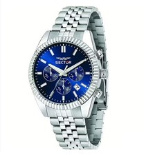 Orologio Uomo Sector 240 R3273640003 Cronografo Acciaio Jubilee Blu