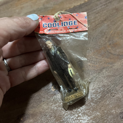 COOLIDGE #30 UNITED STATES PRESIDENT Marx figure 1960's  in bag