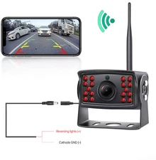 WiFi Wireless Car Truck RV Trailer Rear View Backup Camera 720P For iOS Android