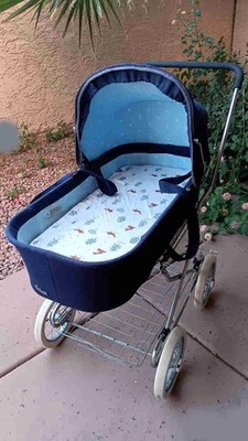 Vintage Swedish EMMALJUNGA S-280 22 Pram Carriage Baby Stroller Bassinet & Seat
