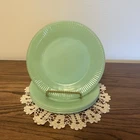 4 Vtg Fire King Jadeite Jane Ray Ribbed Salad Plates 7.75” 1940’s Green Glass