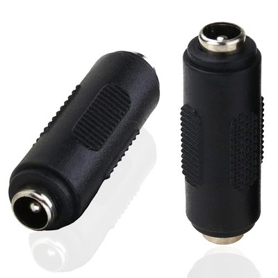 California JOS 12V 5.5mm x 2.1mm DC Power Connector Adapter 12 inches, black