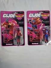 Super7 ReAction  G.I. Joe Ninja Force Snake Eyes & Cobra Commander Figures Set