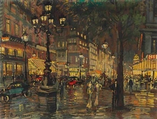 Konstantin Korovin : A Night in Paris : Archival Art Print