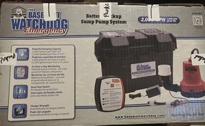 Basement Watchdog BWE Battery Backup Sump Pump 2000 GPH Dual Float Alarms