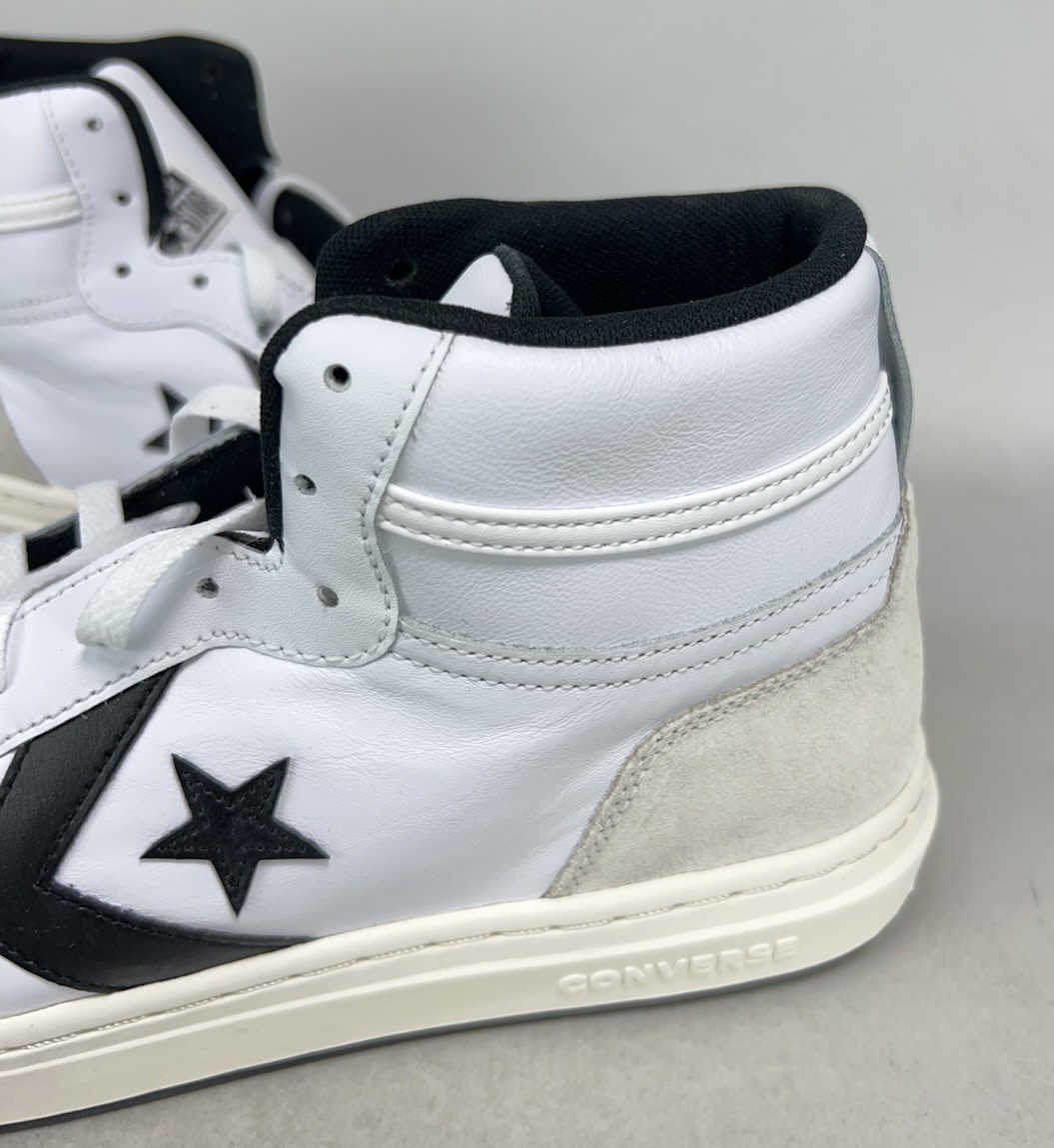 Converse Pro Blaze Classic Mid Mens Size 10 Vintage White Egret A09082C Unisex NEW Converse Pro Blaze Classic Mid Shoes White Black Egret  main image 3