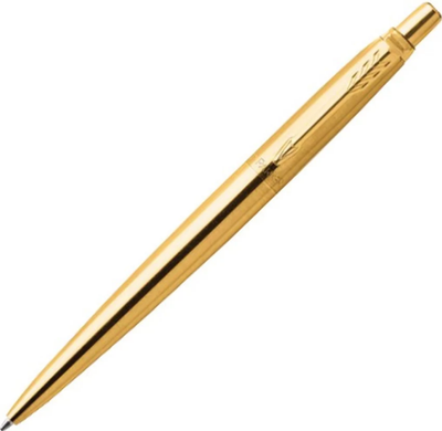 #ad Luxor Parker Jotter Ballpoint Pen Stainless Steel Gold w Gold Trim Black Ink $14.49
