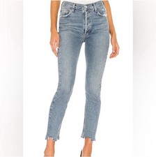 AGOLDE Jeans Womens 26 Blue Nico High Rise Slim Straight Stretch Organic Denim