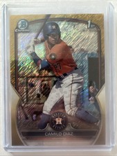 2023 Bowman Chrome - Prospects Camilo Diaz #BCP-186 Gold Shimmer Refractor...