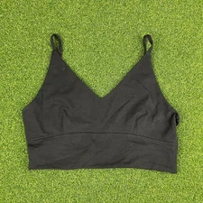 Jumping Joy Black V-Neck Light Camisole Cropped Top Sz M