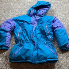 Columbia Jacket 18 20 Winter Ski Snowboard Puffer Hooded Teal Purple duck down