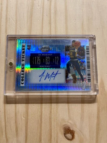 2019 Contenders Optic Ja Morant College Ticket Rookie Auto /10 Hyper Prizm RC