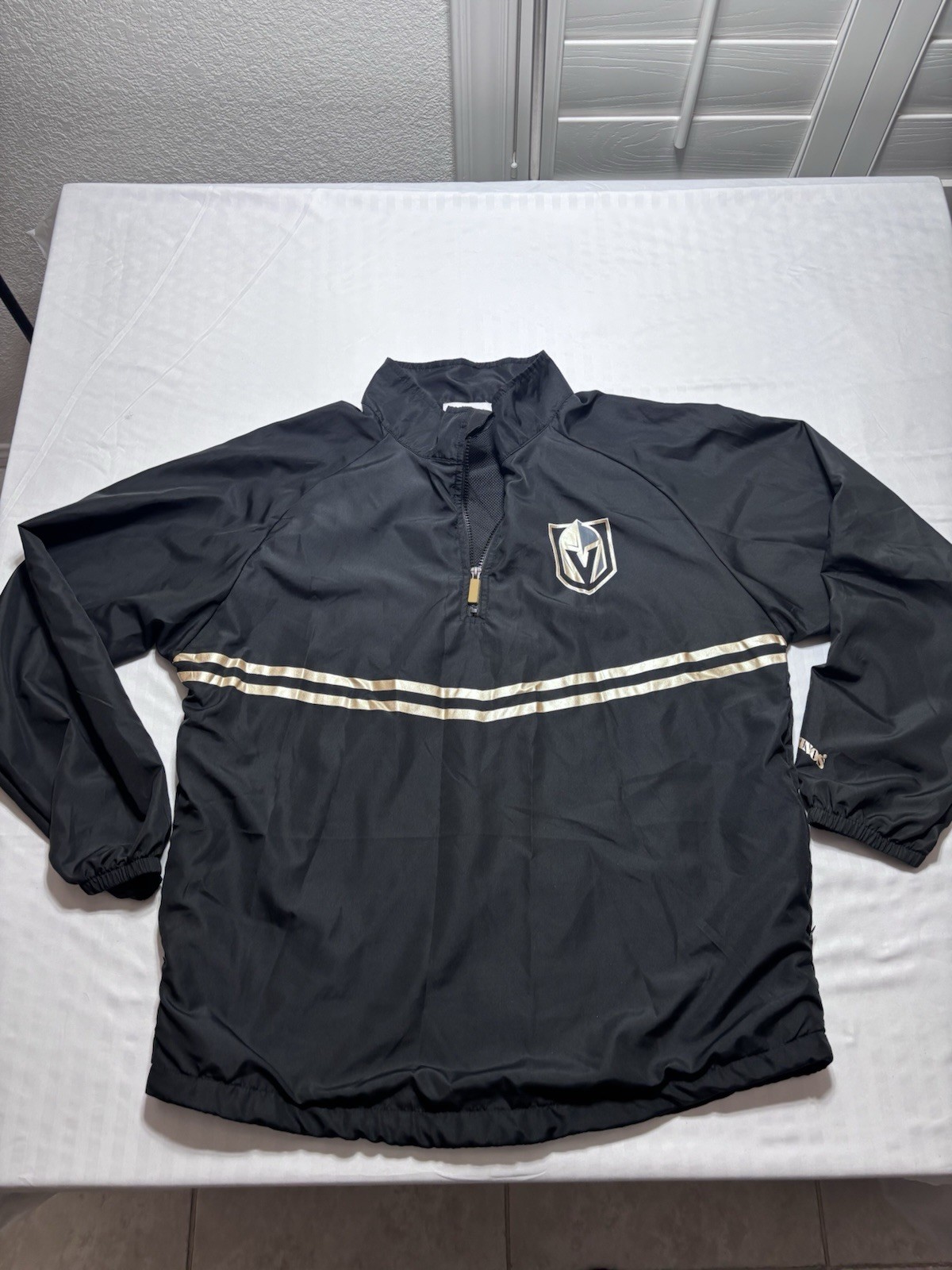 Vegas Golden Knights Men's Station Casinos Full Zip Windbrea Jacket Black Large